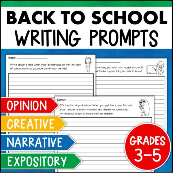 back to school writing prompts